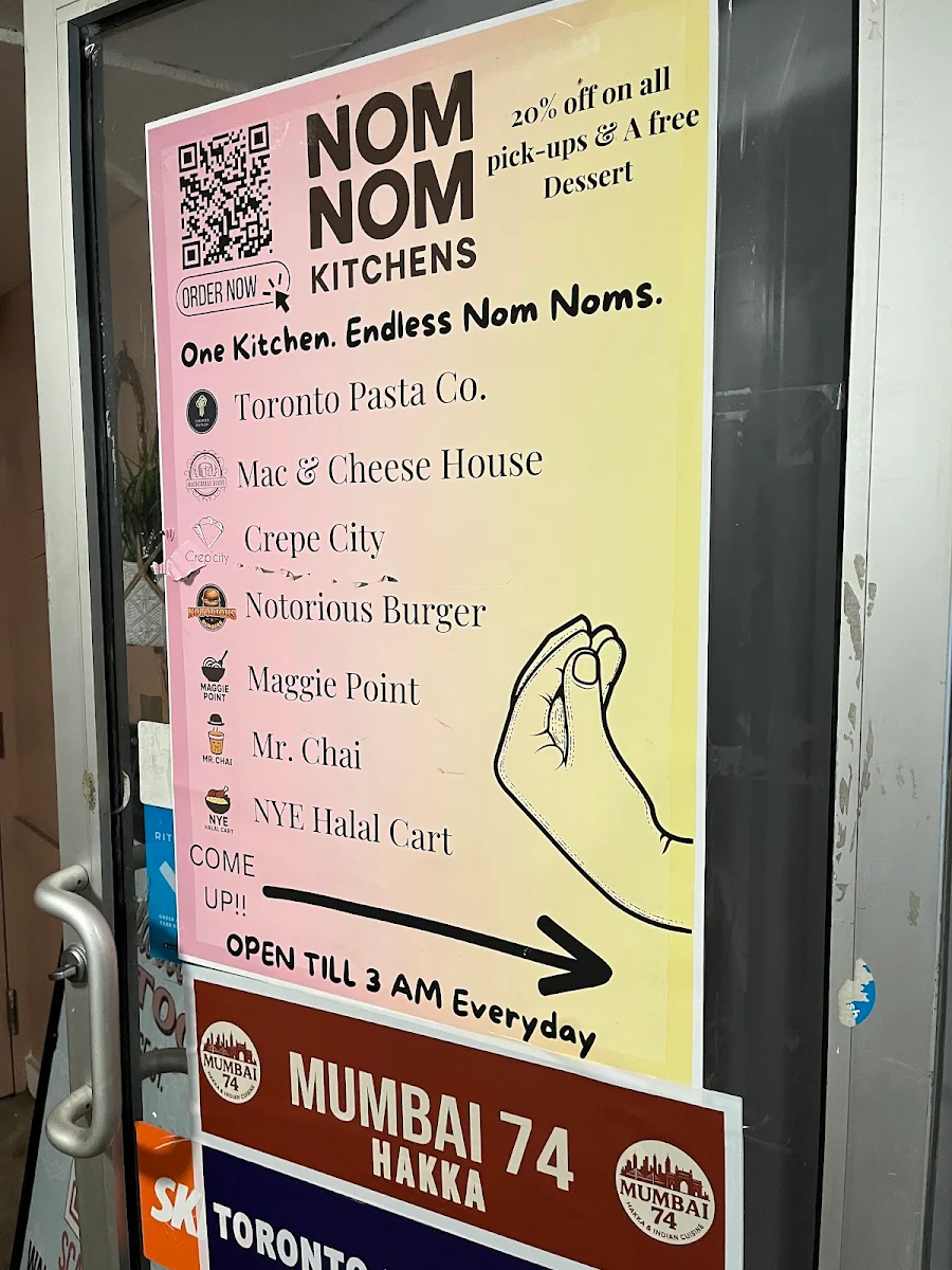Menu, Nom Nom kitchens