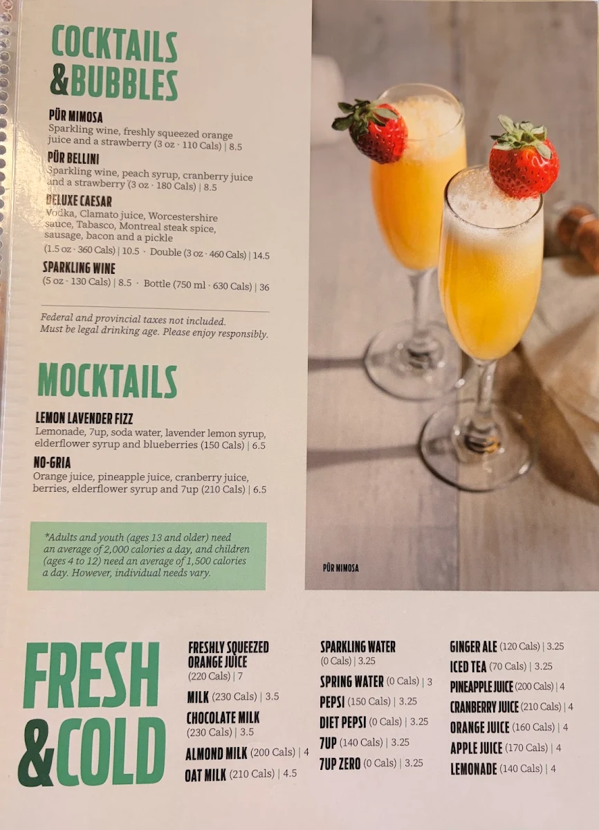 Menu, Pür & Simple