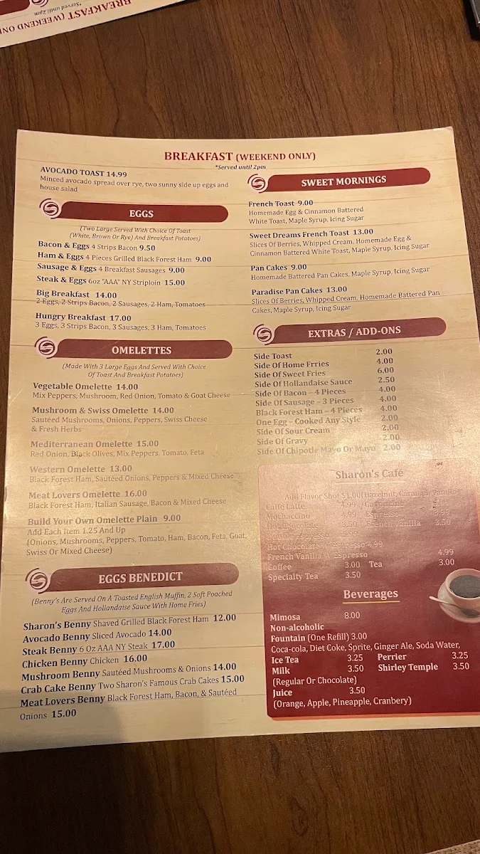 Menu, Sharon House Tap & Kitchen