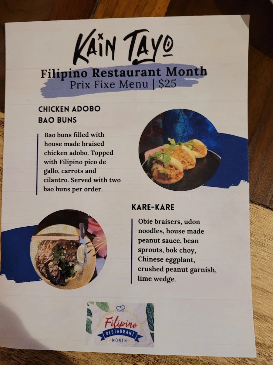 Menu, KAIN TAYO