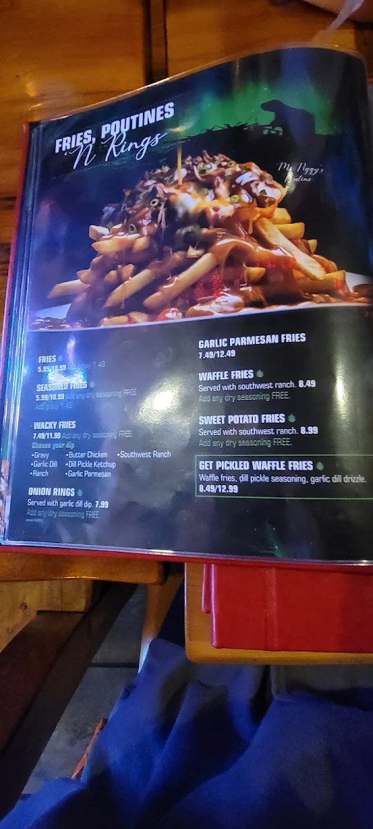 Menu, Wacky’s