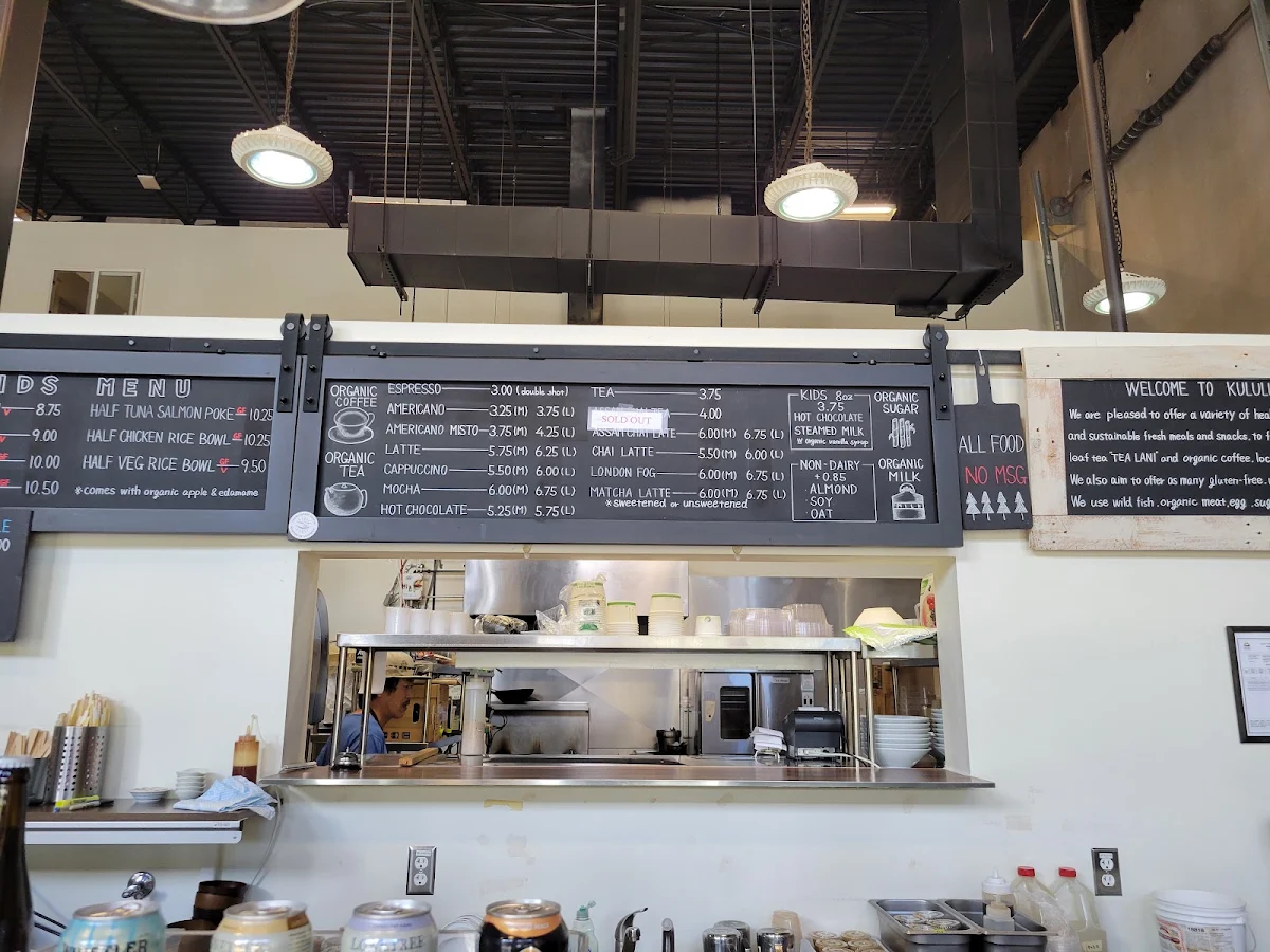 Menu, Kululu Cafe
