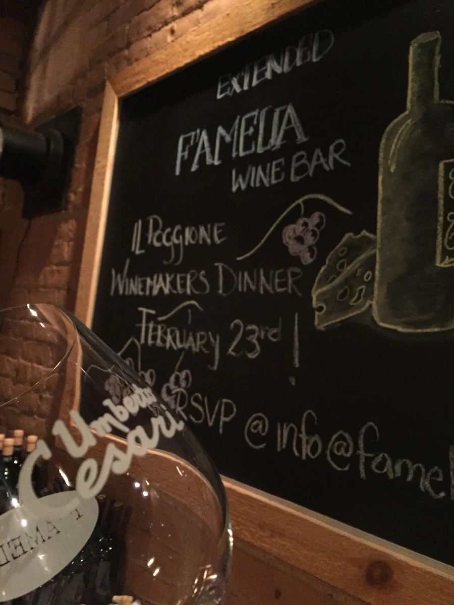 Menu, F'Amelia