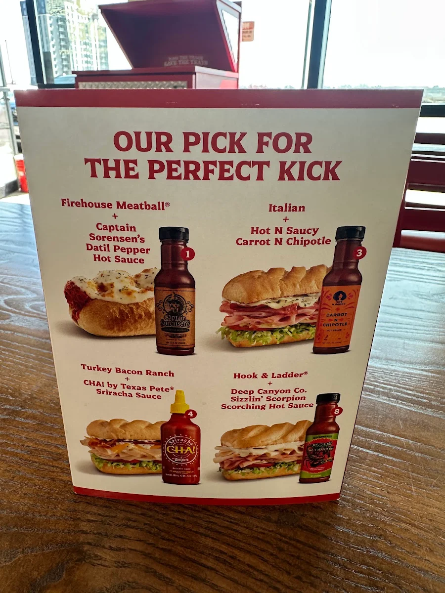 Menu, Firehouse Subs St. Thomas