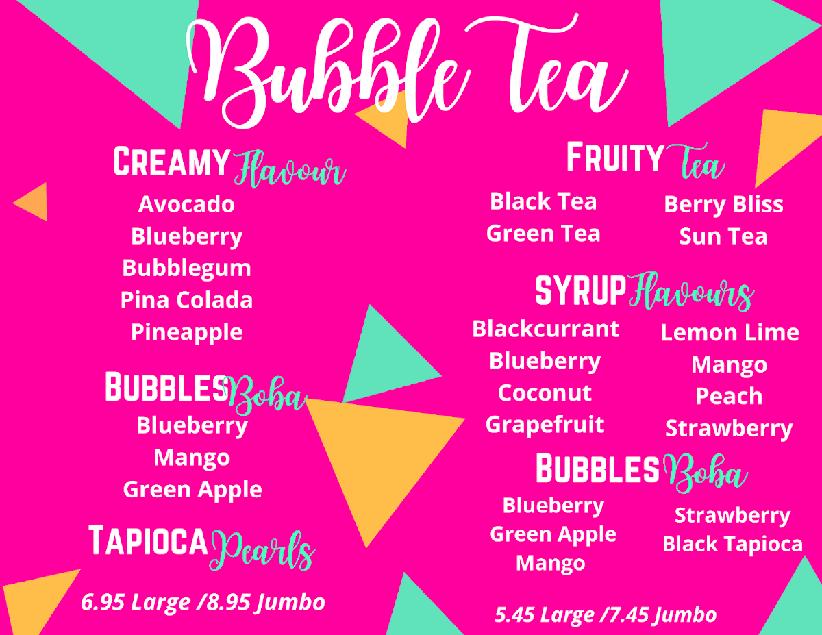 Menu, NovelTea Coffeehouse & Bakery