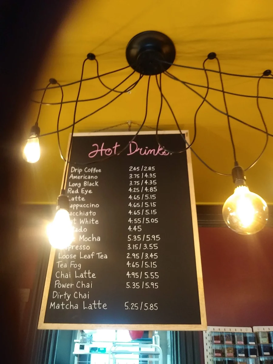 Menu, NovelTea Coffeehouse & Bakery