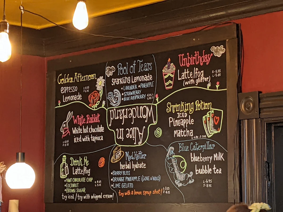 Menu, NovelTea Coffeehouse & Bakery