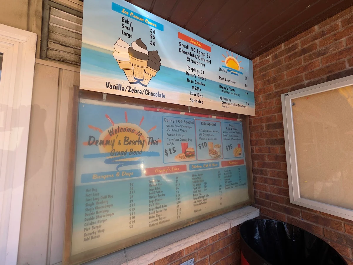 Menu, Denny's Drive-In