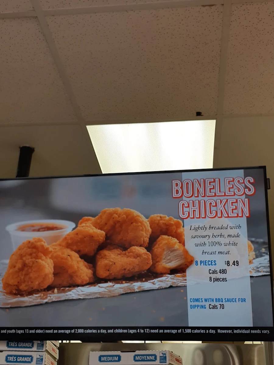 Menu, Domino's Pizza