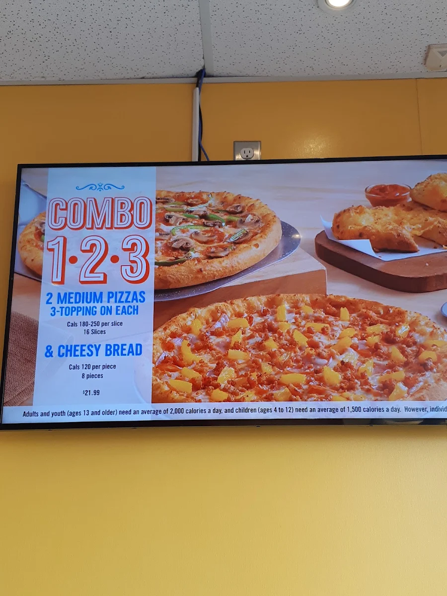 Menu, Domino's Pizza