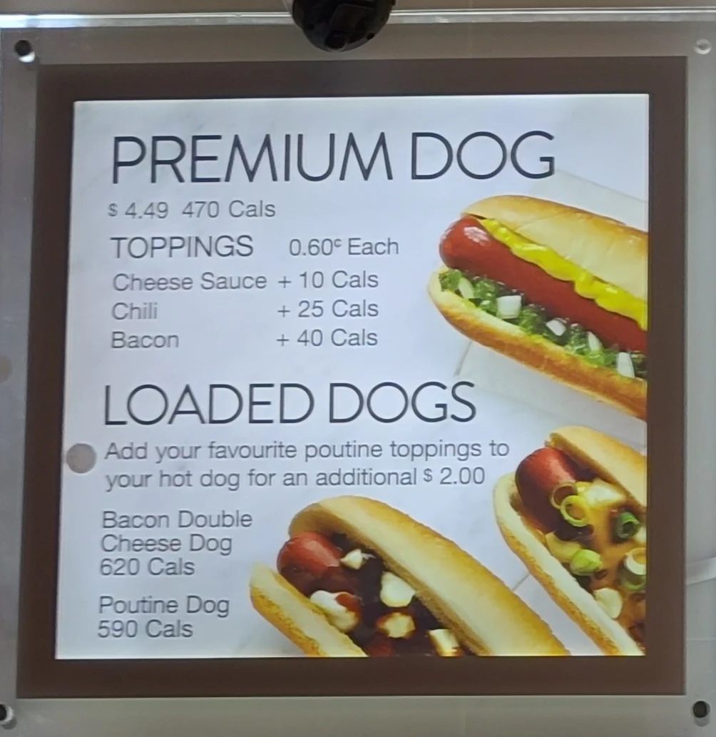 Menu, New York Fries