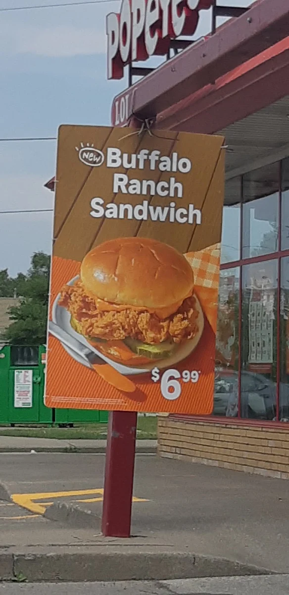 Menu, Popeyes Louisiana Kitchen