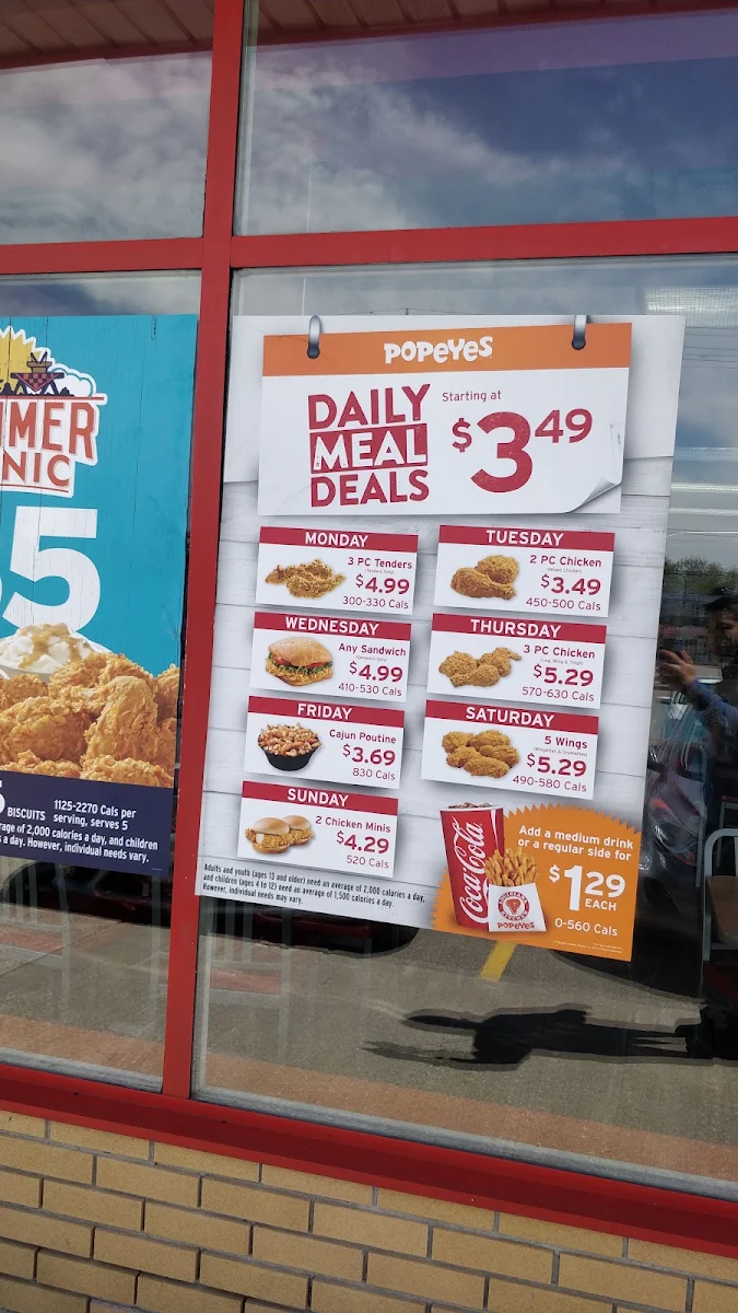 Menu, Popeyes Louisiana Kitchen