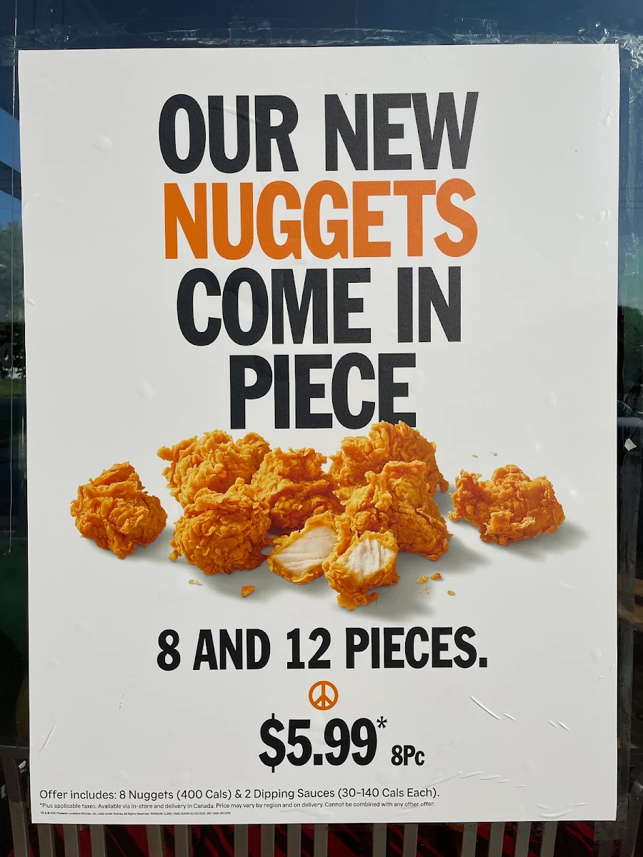 Menu, Popeyes Louisiana Kitchen