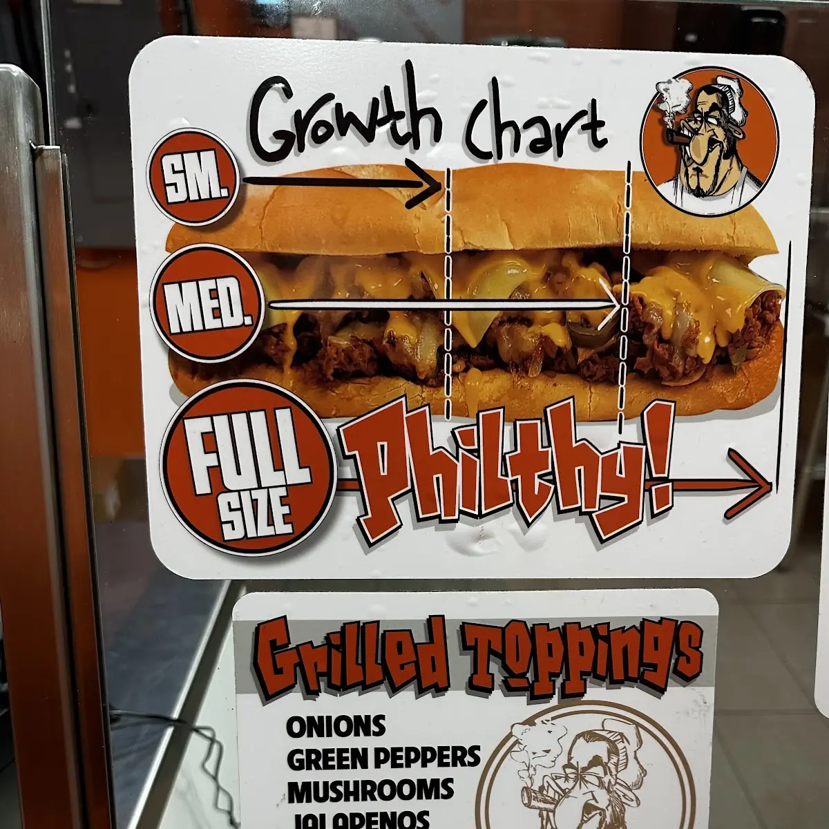 Menu, Philthy Philly's Windsor