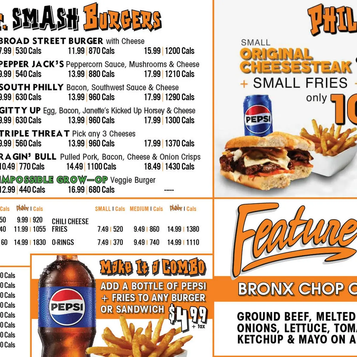 Menu, Philthy Philly's Windsor