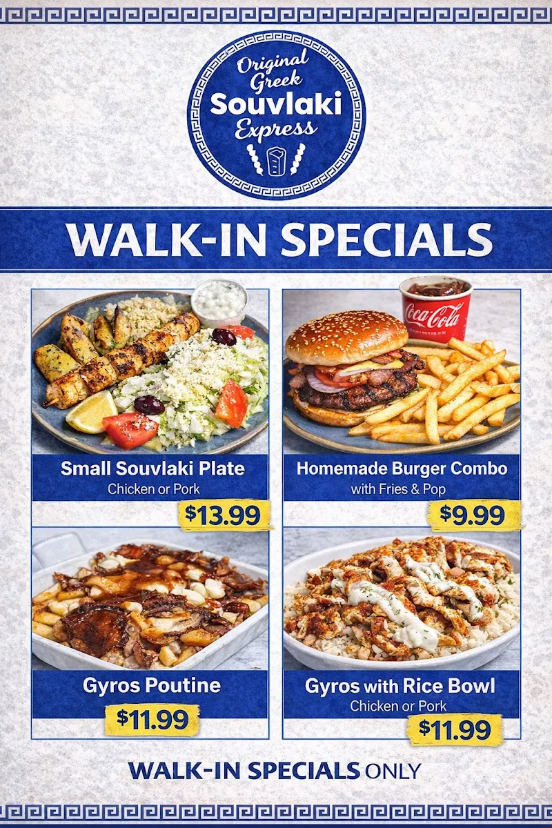 Menu, Souvlaki Express