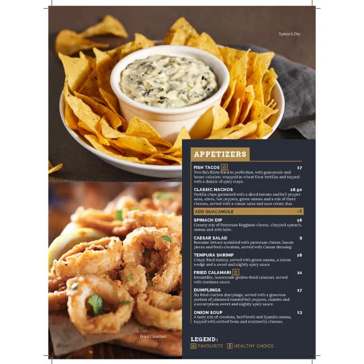 Menu, Madisons Restaurant & Bar