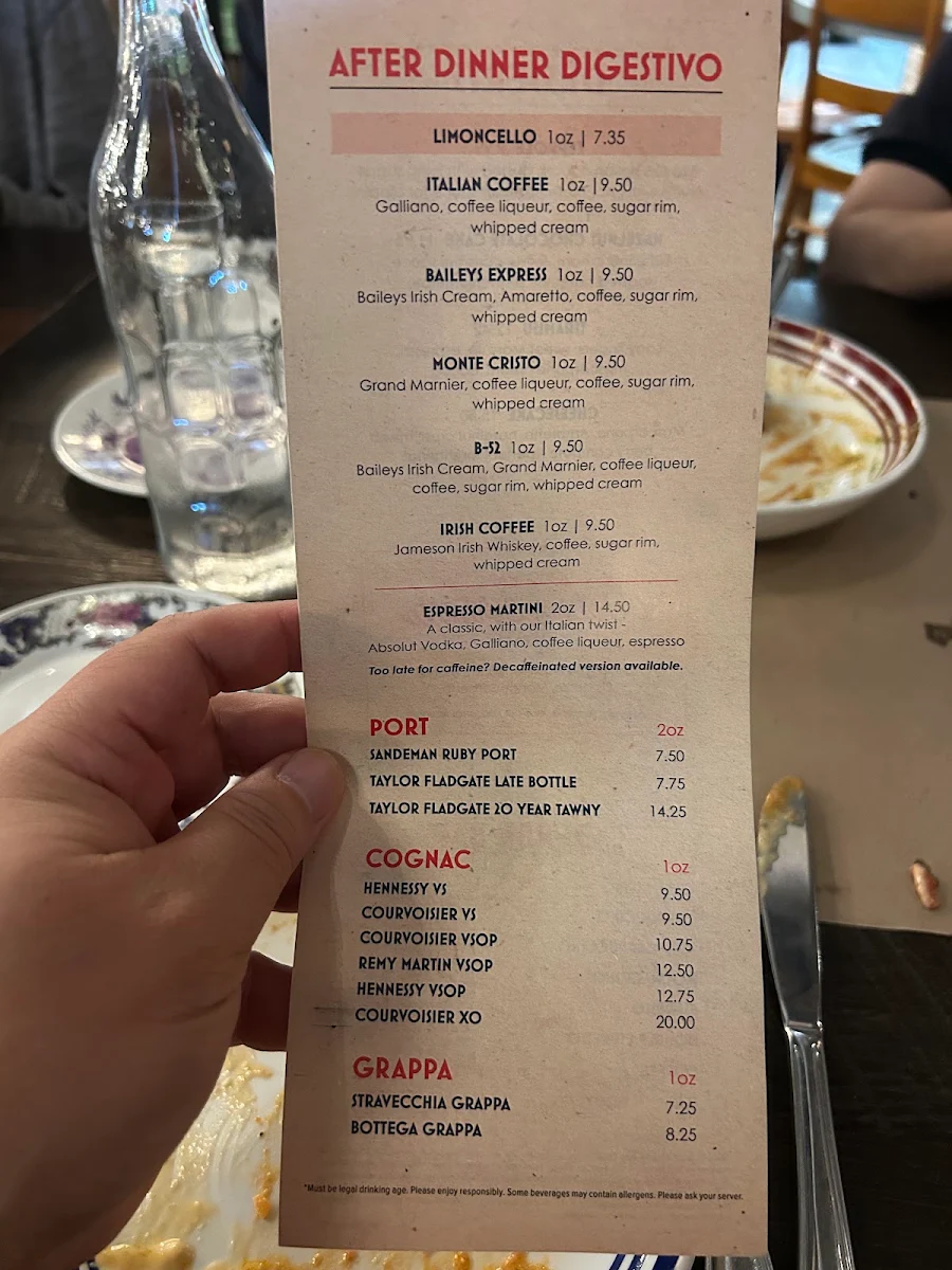 Menu, Scaddabush Italian Kitchen & Bar Whitby