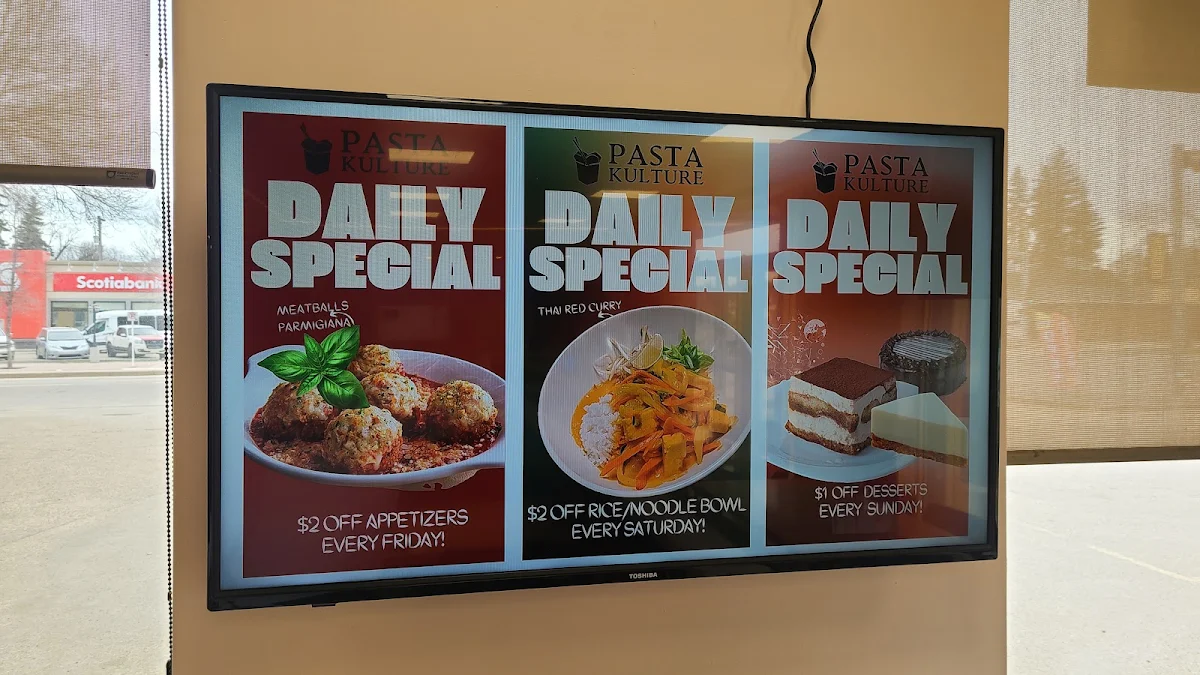 Menu, Pasta Kulture
