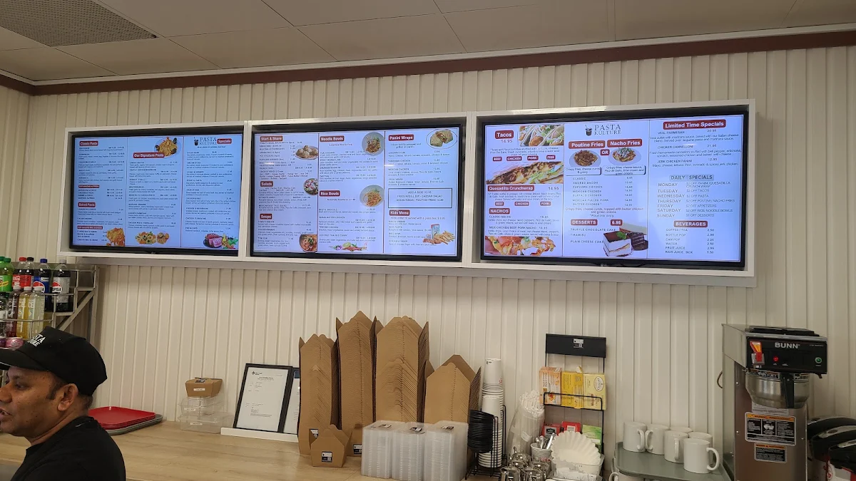 Menu, Pasta Kulture
