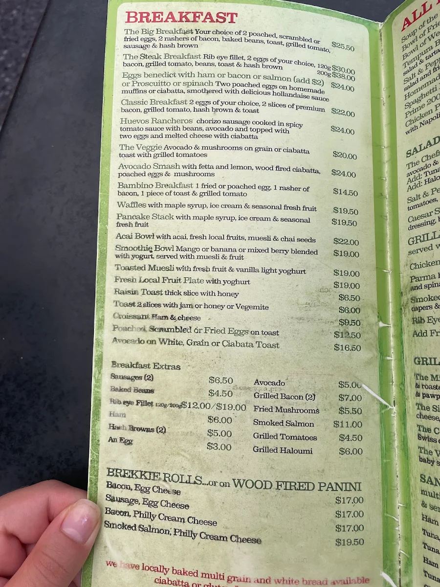Menu, Coast Roast Coffee