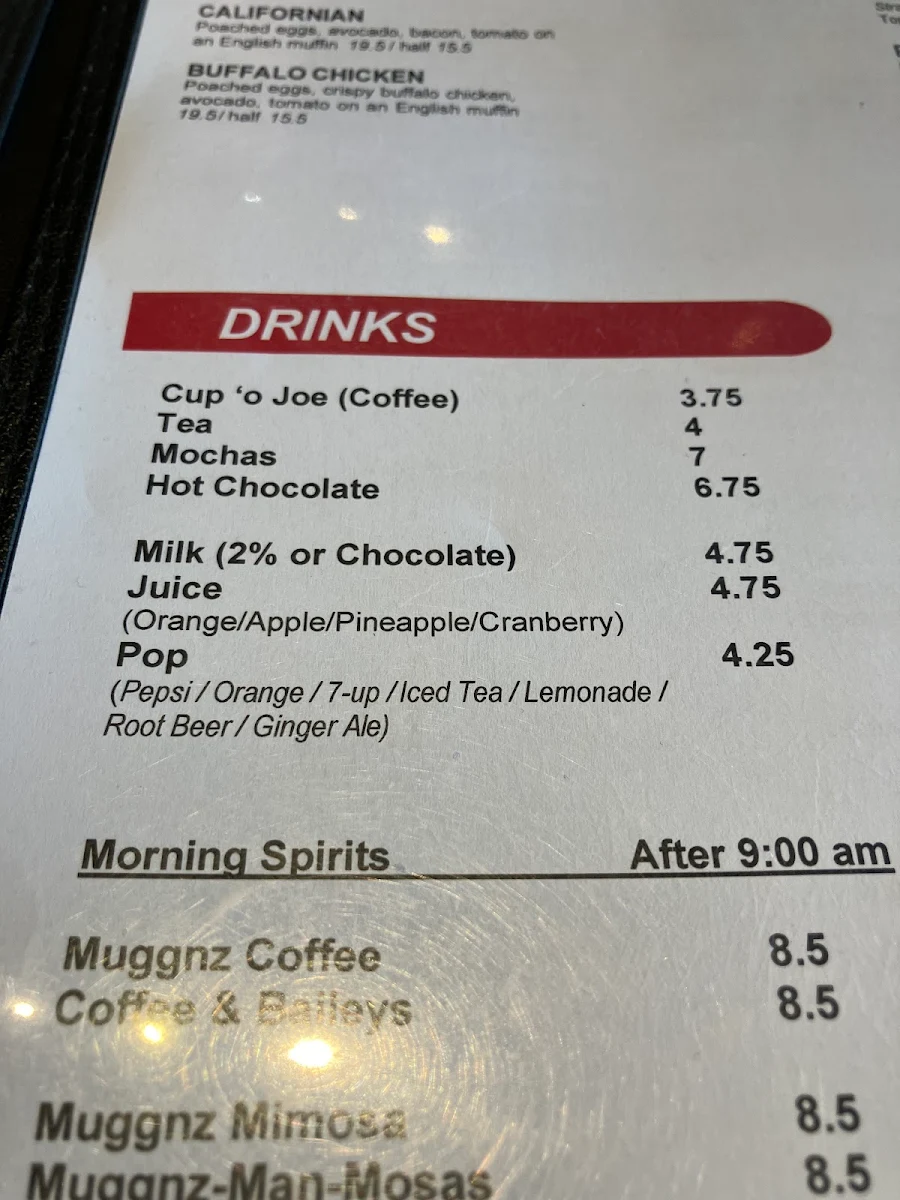 Menu, Muggnz Family Restaurant