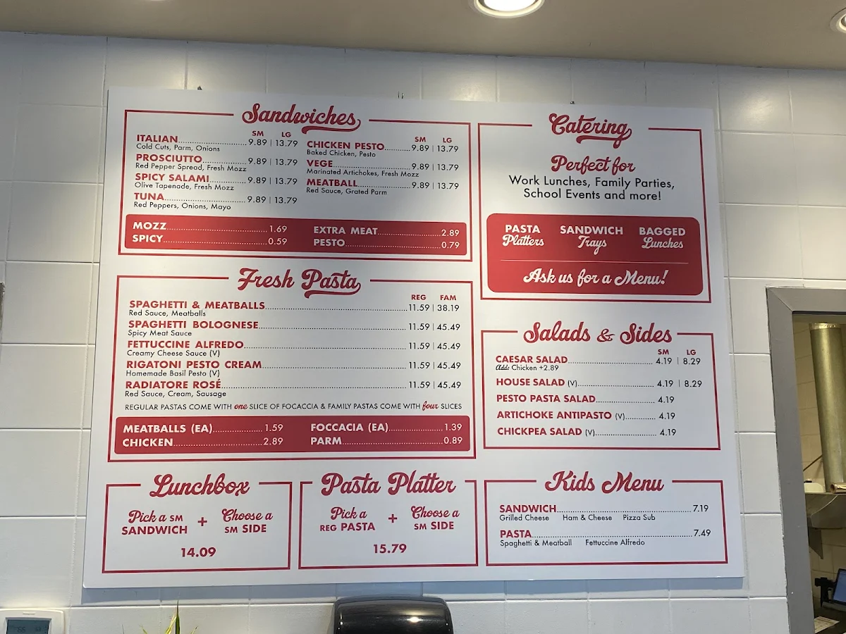 Menu, Jo's Italian Deli