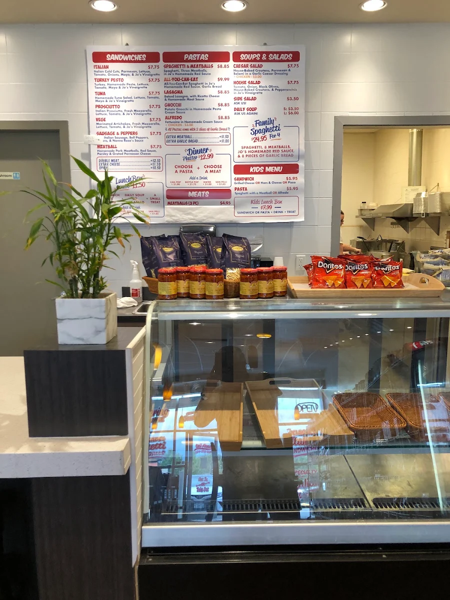 Menu, Jo's Italian Deli