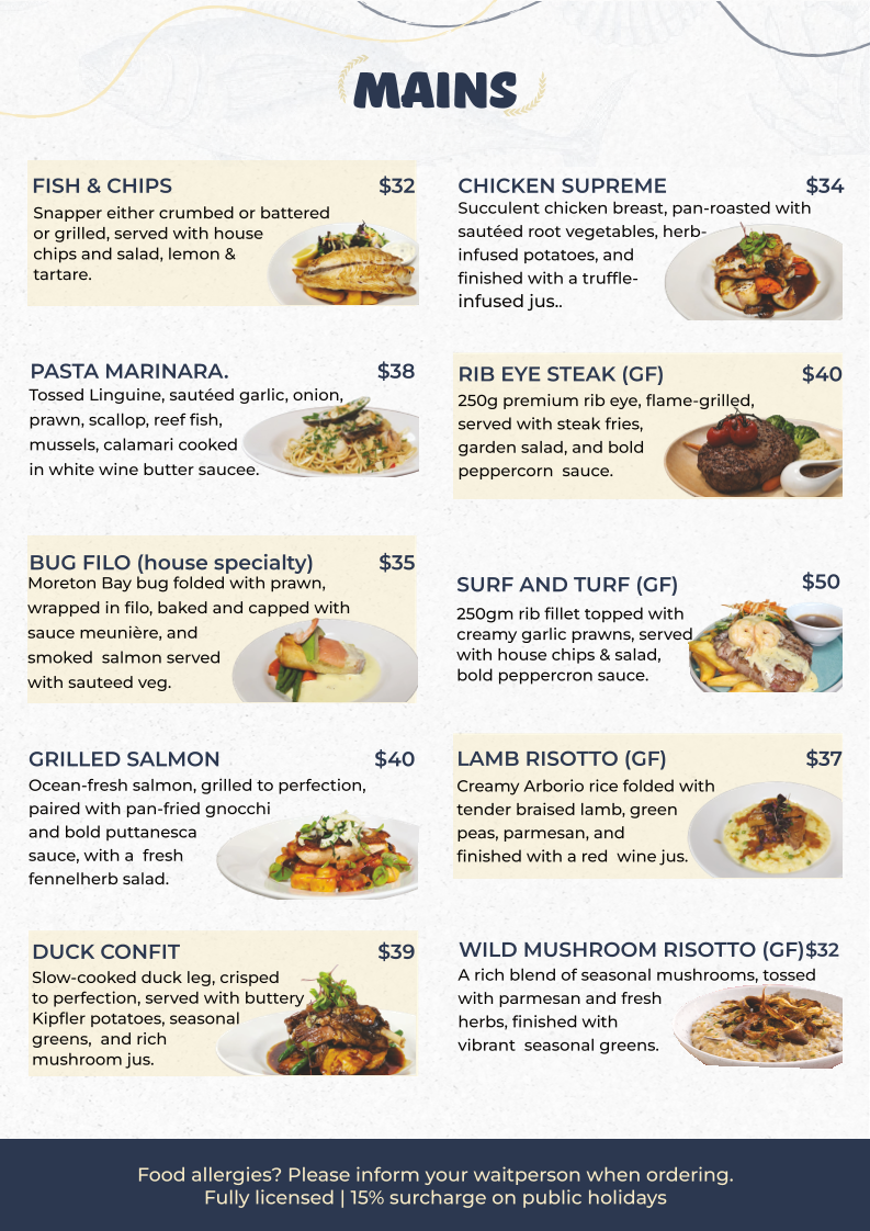 Menu, Grenny's Restaurant
