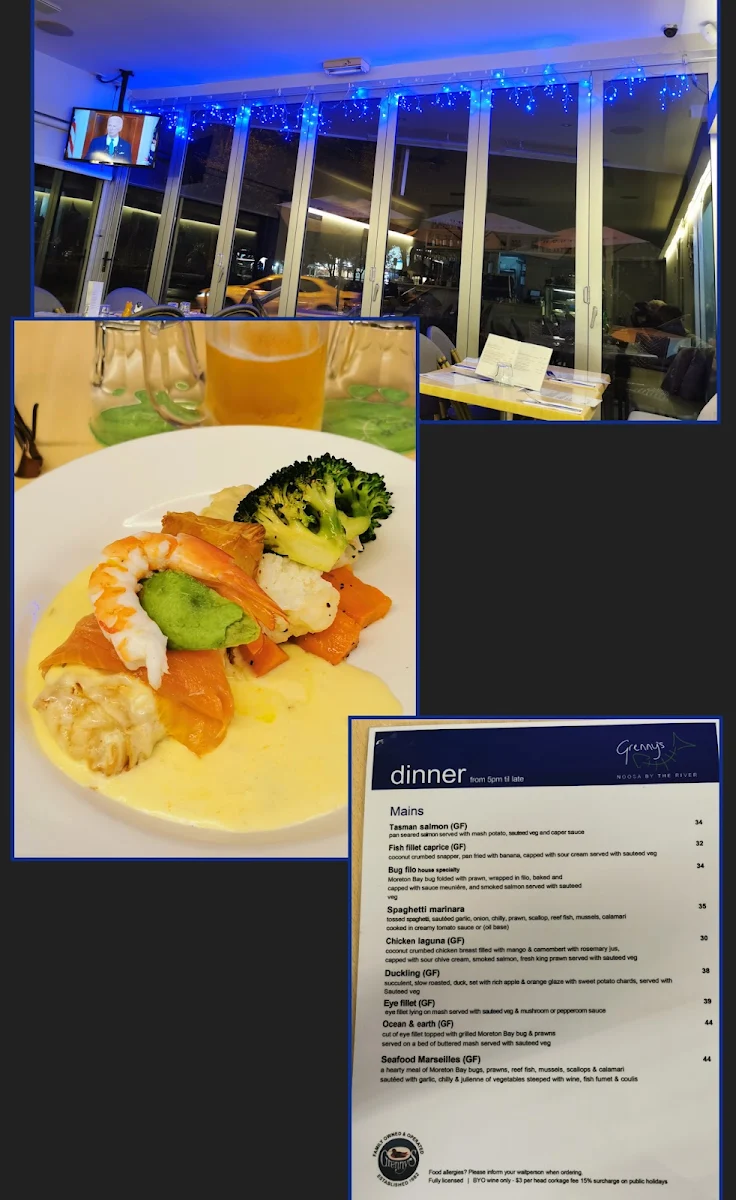 Menu, Grenny's Restaurant