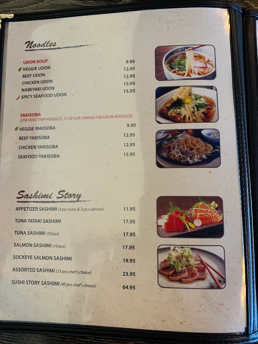 Menu, Sushi Story