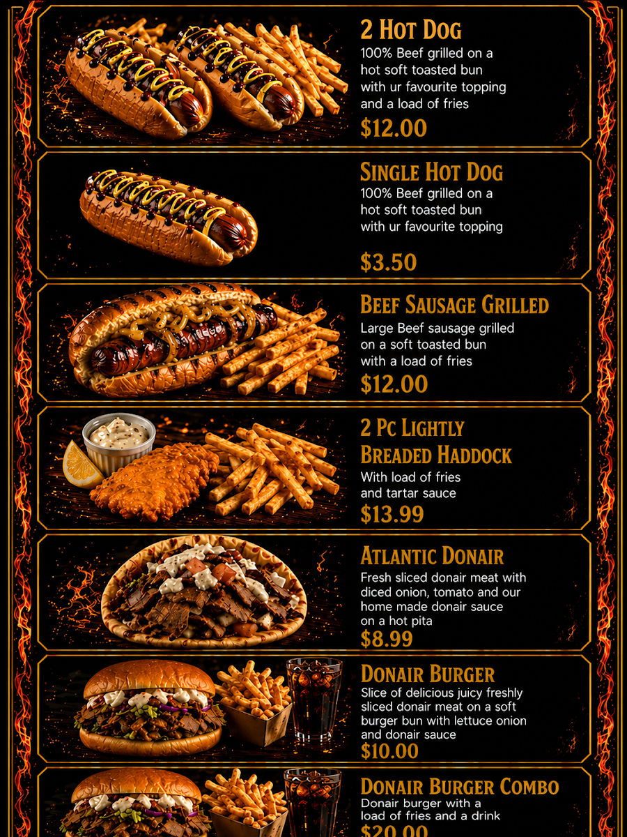 Menu, Hamburghini