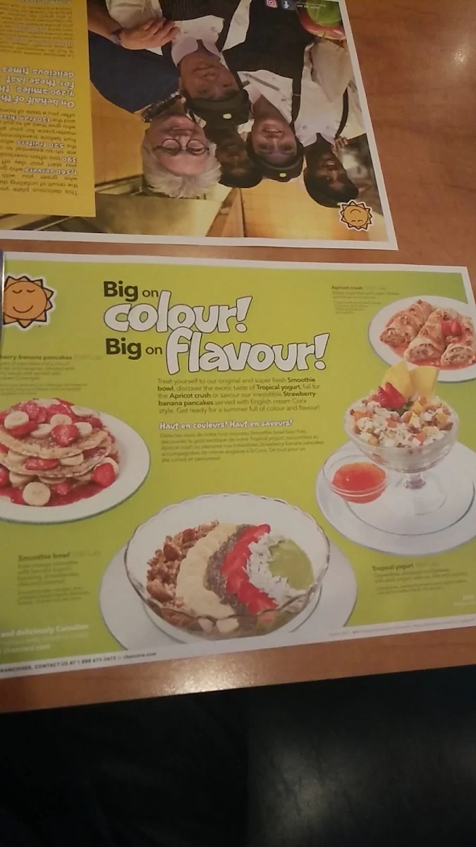 Menu, Cora Breakfast and Lunch