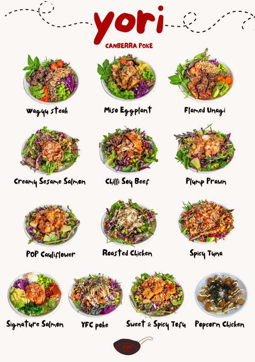 Menu, Yori Canberra Poke