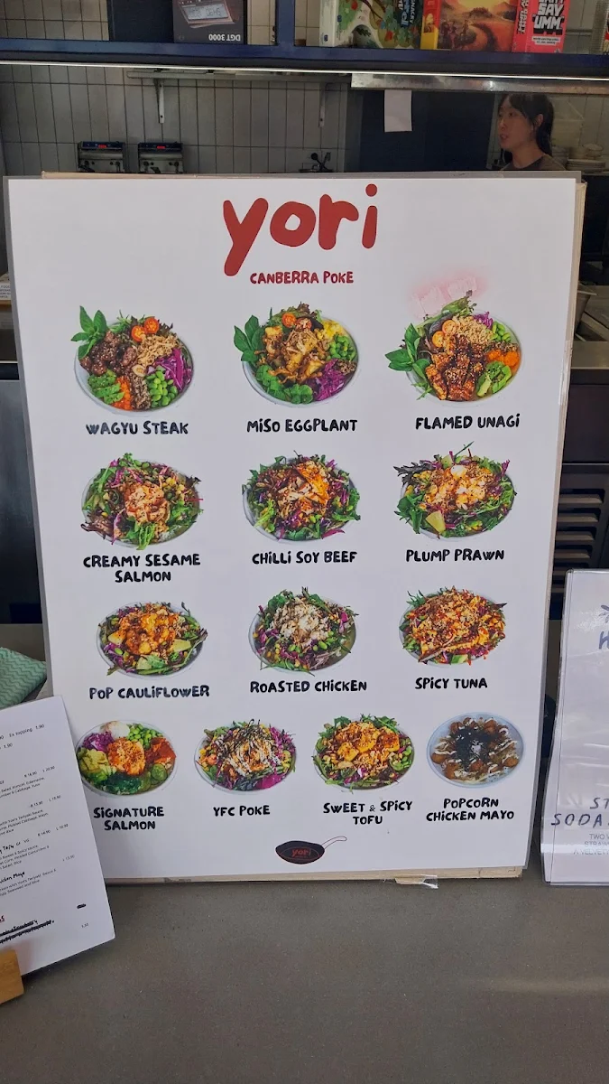Menu, Yori Canberra Poke