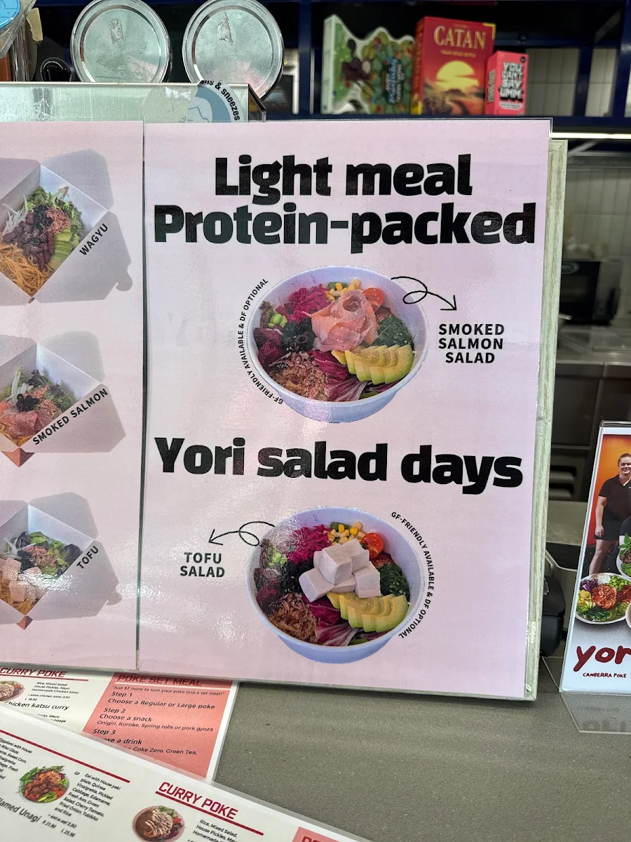 Menu, Yori Canberra Poke