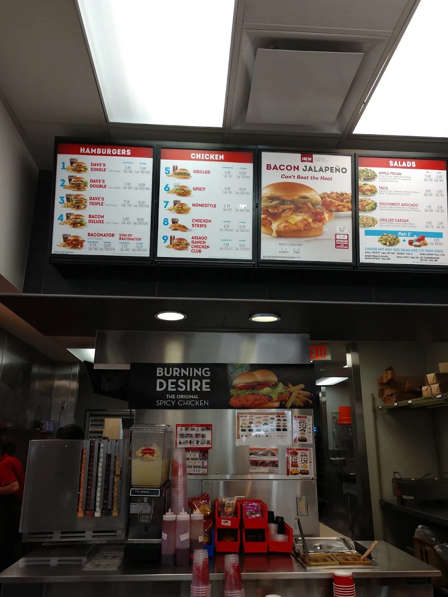 Menu, Wendy's