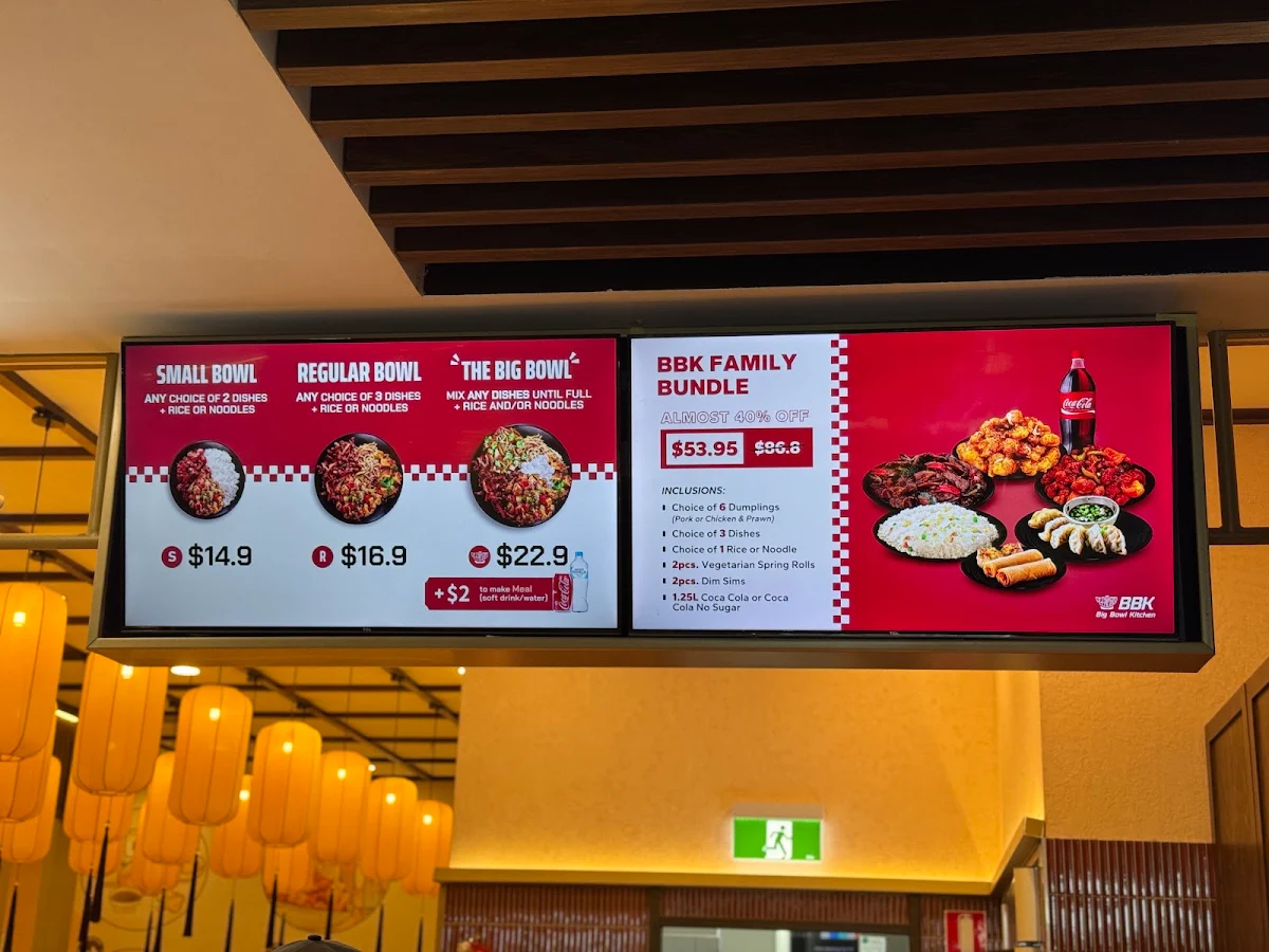 Menu, Big Bowl Kitchen Barkly Square