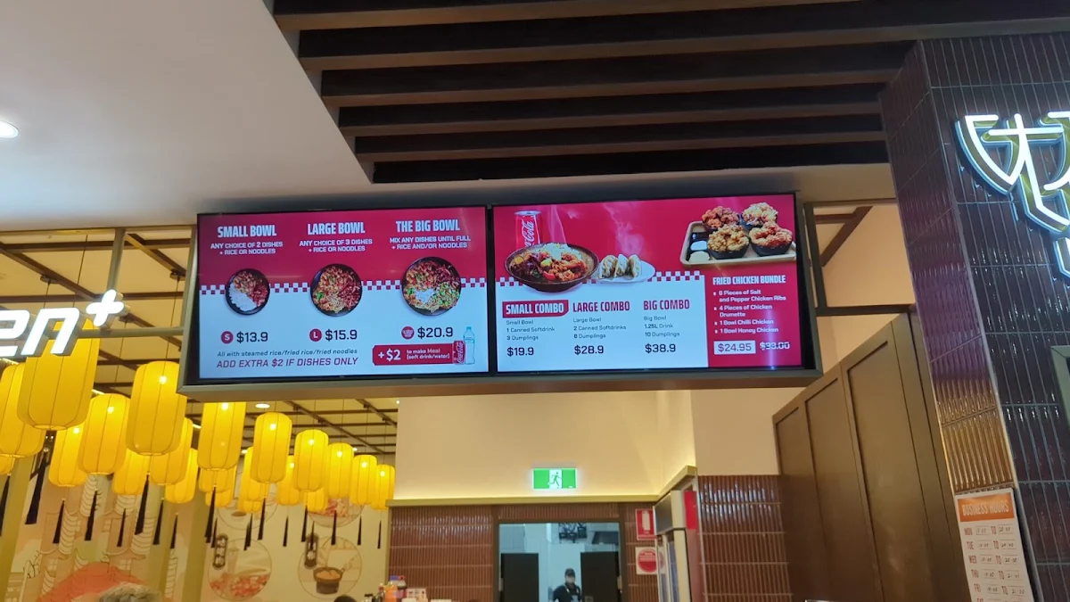 Menu, Big Bowl Kitchen Barkly Square
