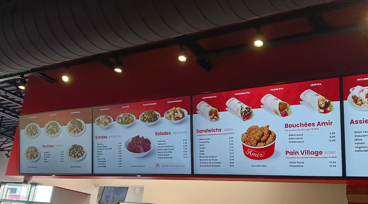 Menu, Amir