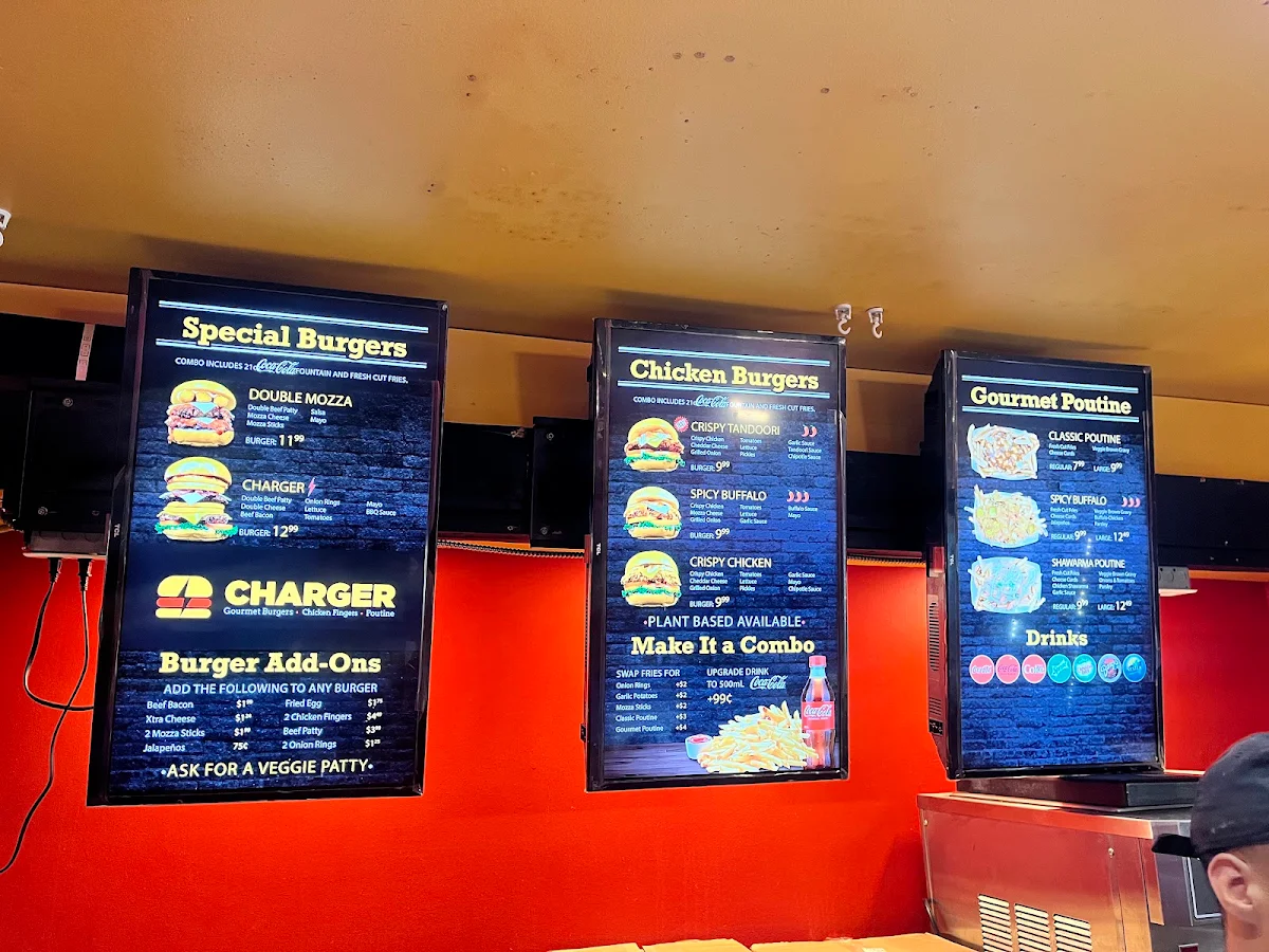 Menu, Charger Gourmet Burgers & Poutine ( HALAL )