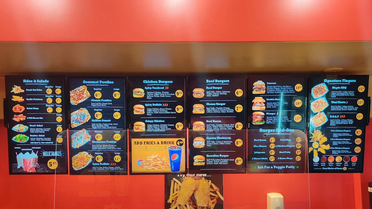 Menu, Charger Gourmet Burgers & Poutine ( HALAL )