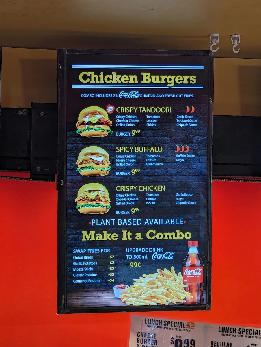 Menu, Charger Gourmet Burgers & Poutine ( HALAL )