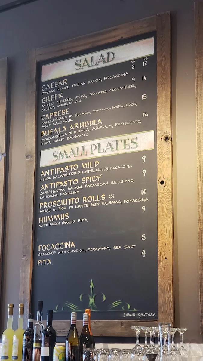 Menu, Antico Pizza Napoletana