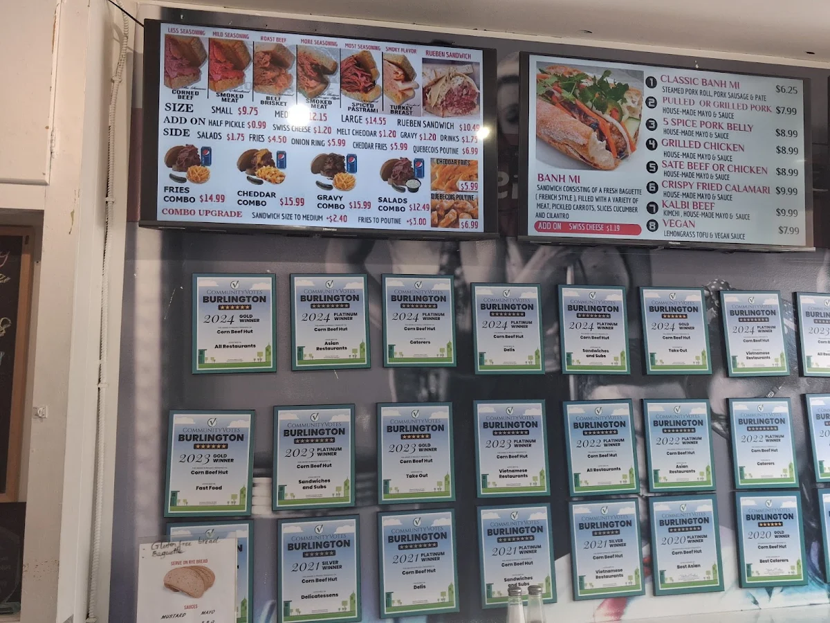 Menu, Corn Beef Hut (Vietnamese Banh Mi & Deli Sandwiches)