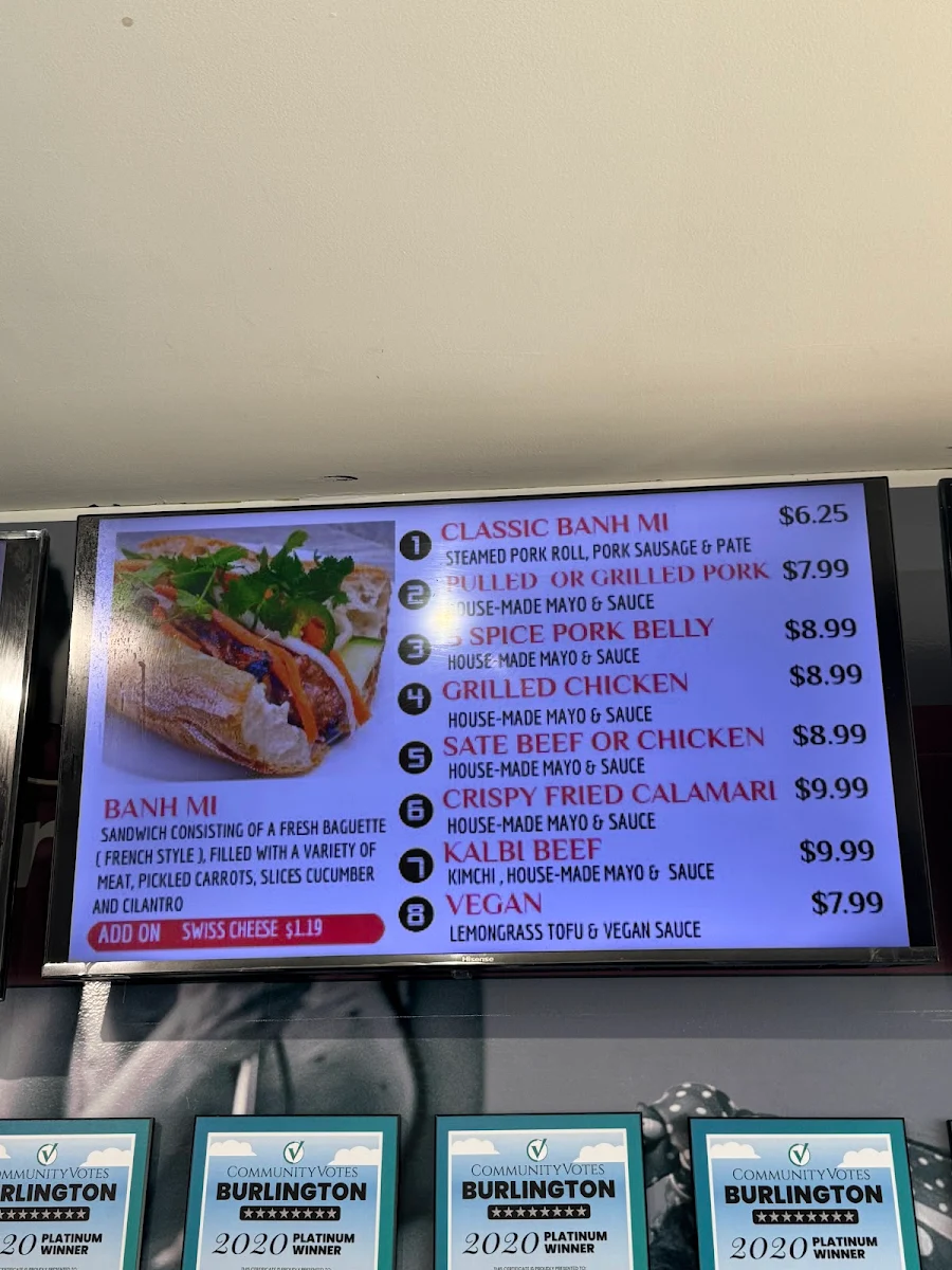 Menu, Corn Beef Hut (Vietnamese Banh Mi & Deli Sandwiches)