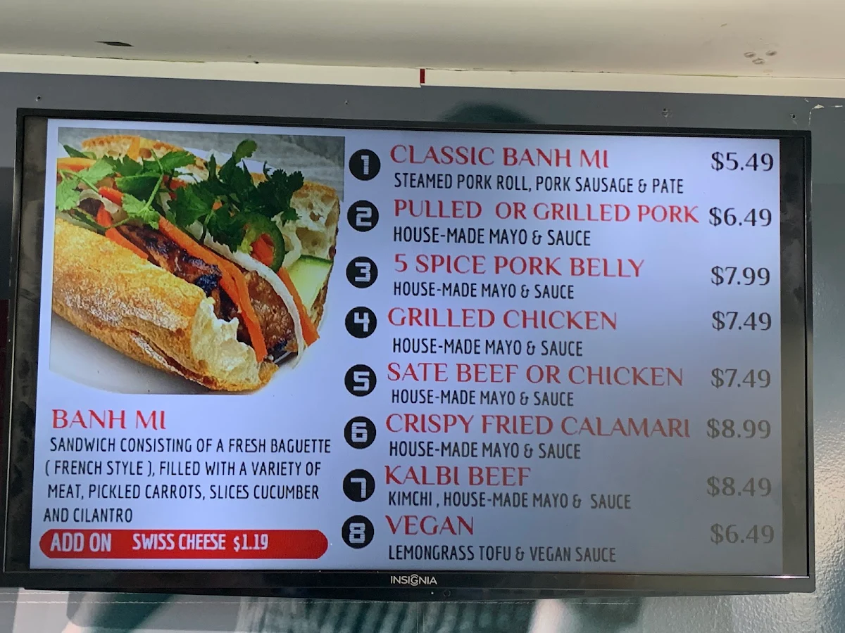 Menu, Corn Beef Hut (Vietnamese Banh Mi & Deli Sandwiches)