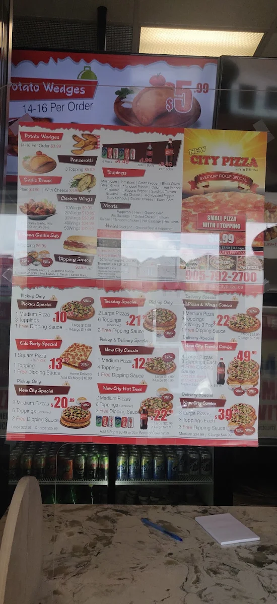Menu, New Star Pizza (Bramalea)