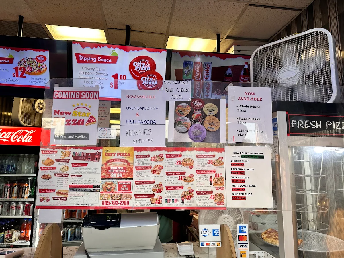 Menu, New Star Pizza (Bramalea)